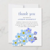 Blue Forget-Me-Not | Begrafenis Bedankt (Voorkant)
