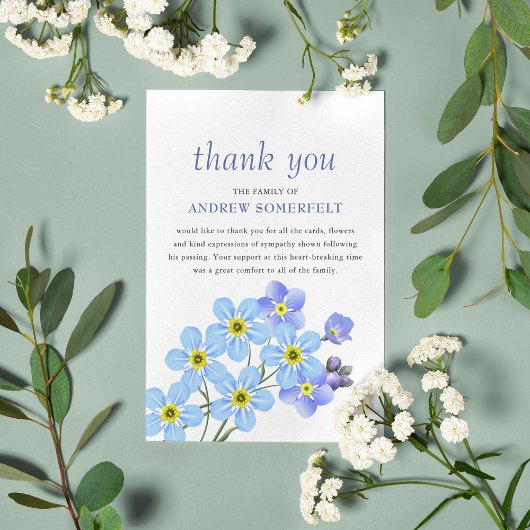 Blue Forget-Me-Not | Begrafenis Bedankt