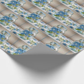 Blue Forget-me-not Bloemen in een pot Cadeaupapier (Hoek)