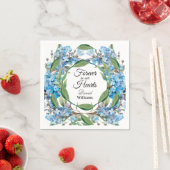 Blue Forget Me Not Flowers begrafenis Servet (Insitu)