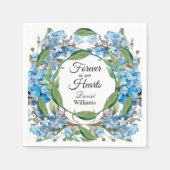 Blue Forget Me Not Flowers begrafenis Servet (Voorkant)
