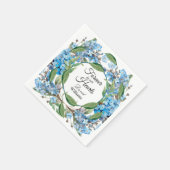 Blue Forget Me Not Flowers begrafenis Servet (Hoek)