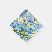 Blue Forget Me Not Flowers Elegant Servet (Hoek)