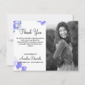 Blue Forget-me-not in memory bedankje Kaart (Voorkant)