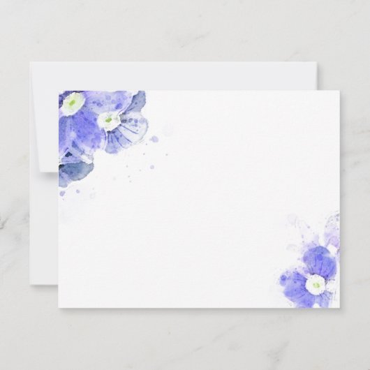 Blue Forget-me-not in memory bedankje Kaart (Achterkant)