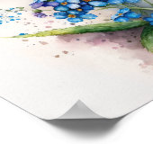 Blue Forget Me Nots Flower Art Print Poster (Hoek)