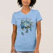 Blue Forget-Me-Nots gepersonaliseerd T-shirt (Voorkant)