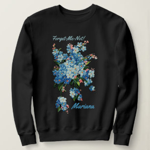 Blue Forget-Me-Nots - gepersonaliseerd Trui