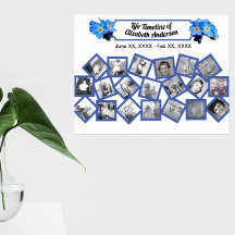 Blue Forget Me Nots Timeline Photo Collage