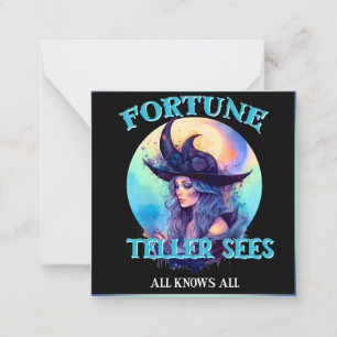 Blue Fortune Teller _ Halloween Notitiekaartje