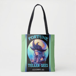 Blue Fortune Teller _ Halloween Tote Bag