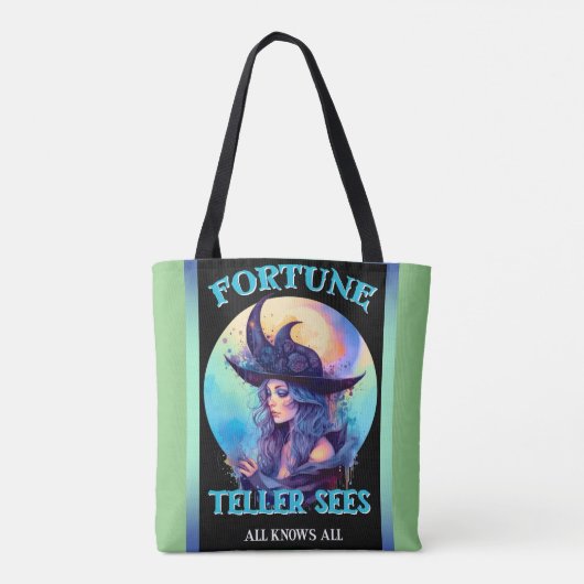 Blue Fortune Teller _ Halloween Tote Bag (Achterkant)