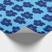 Blue Fowers Cadeaupapier (Hoek)