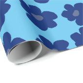Blue Fowers Cadeaupapier (Rol Hoek)