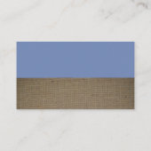 Blue Fox Burlap Baby shower Diaper Raffle Ticket Informatiekaartje (Achterkant)