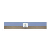 Blue Fox Burlap Baby shower Uitnodigingen Wikkel (Vlak)