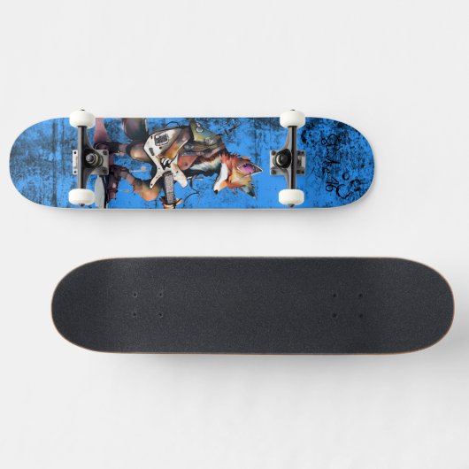Blue Fox Guitar Skateboard (Horizontaal)