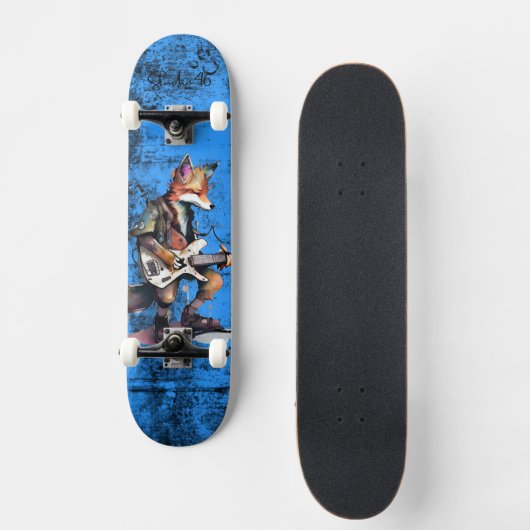 Blue Fox Guitar Skateboard (Voorkant)