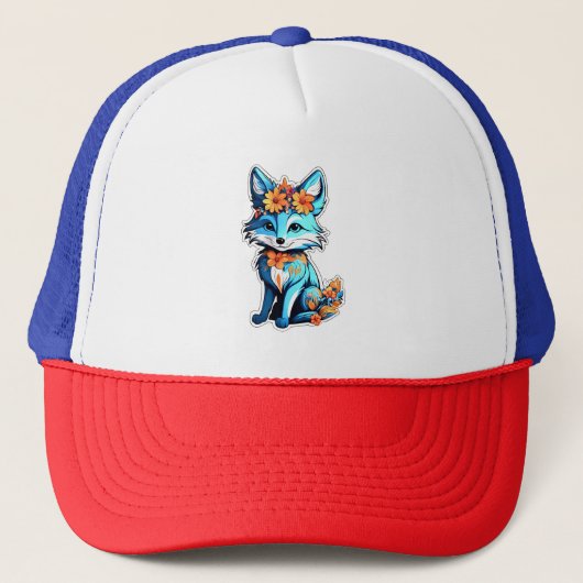 Blue Fox Honkbal & Trucker Hoeden Pet (Voorkant)