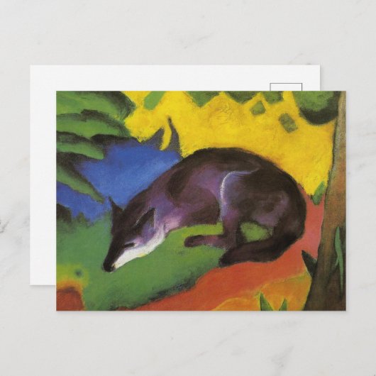 Blue Fox (van Franz Marc) Briefkaart (Voorkant / Achterkant)
