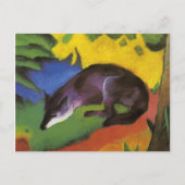 Blue Fox (van Franz Marc) Briefkaart (Voorkant)