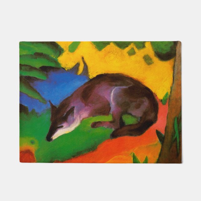 Blue Fox van Franz Marc Deurmat (Voorkant)