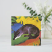 Blue Fox (van Franz Marc) Kaart (Staand voorkant)