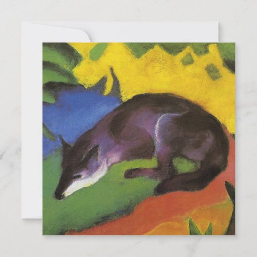 Blue Fox (van Franz Marc) Kaart (Voorkant)