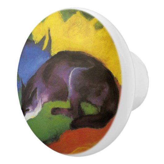 Blue Fox (van Franz Marc) Keramische Knop (Rechts)