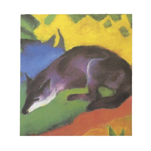 Blue Fox (van Franz Marc) Notitieblok (Voorkant)