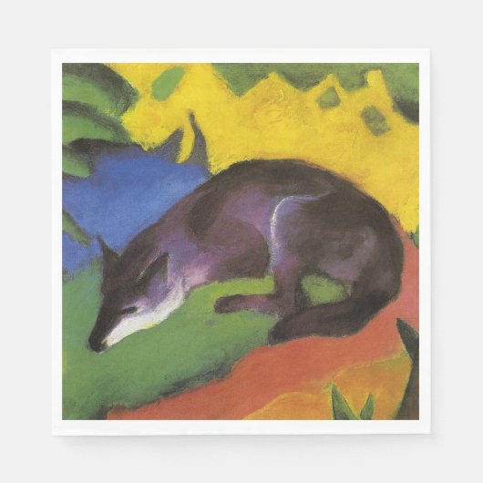 Blue Fox (van Franz Marc) Servet (Voorkant)