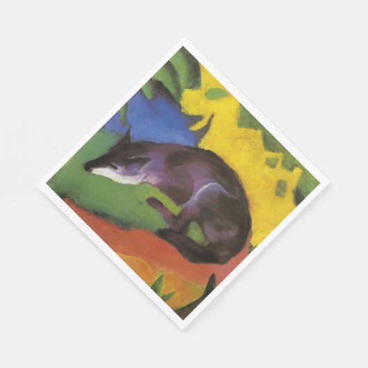Blue Fox (van Franz Marc) Servet (Hoek)