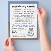 Blue Fox, Veterinarian, Veterinary Service Flyer (Hand)