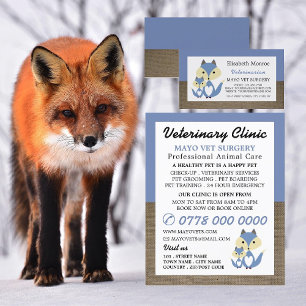 Blue Fox, Veterinarian, Veterinary Service Visitekaartje