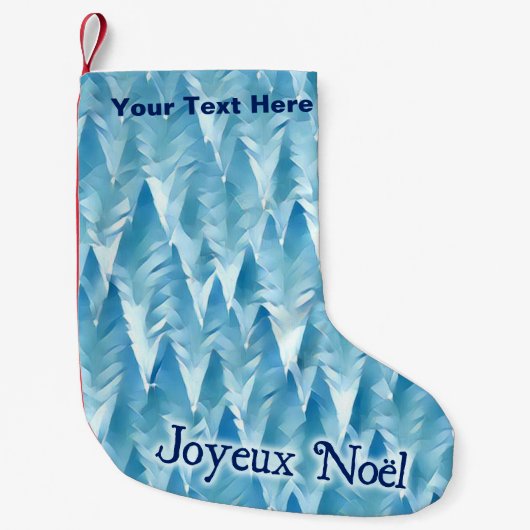 Blue Fractal Forest - Joyeux Noël Kleine Kerstsok (Voorkant)