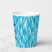 Blue Fractal Forest-koffie Papieren Bekers (Rechts)