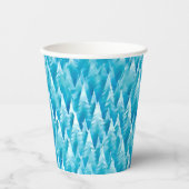 Blue Fractal Forest-koffie Papieren Bekers (Voorkant)