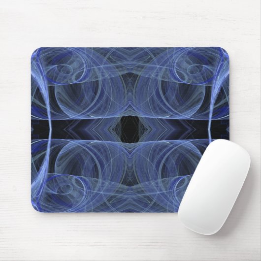 Blue Fractal Mousepad Muismat (Met muis)