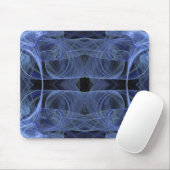 Blue Fractal Mousepad Muismat (Met muis)