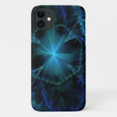Blue Fractal Pattern Case-Mate iPhone Case (Achterkant)