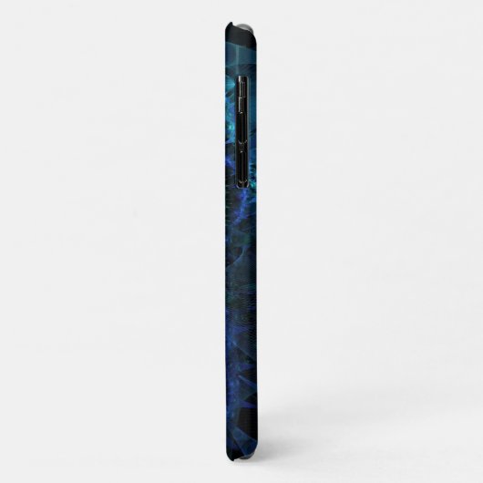Blue Fractal Pattern Case-Mate iPhone Case (Achterkant/links)