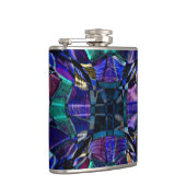 Blue Fractal Pattern Heupfles (Rechts)