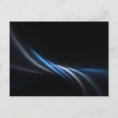 Blue Fractal Plasma Background Briefkaart (Voorkant)
