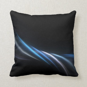 Blue Fractal Plasma Background Kussen