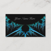 Blue Fractal Profile Card Visitekaartje (Achterkant)