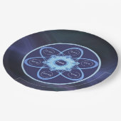 Blue Fractal Seder Bord (Gekanteld)