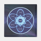Blue Fractal Seder Bord Magneet (Voorkant)