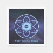 Blue Fractal Seder Bord Servetten (Voorkant)