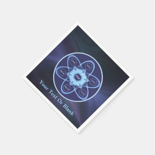 Blue Fractal Seder Bord Servetten (Hoek)