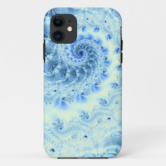 Blue Fractal Vortex Case-Mate iPhone Case (Achterkant)